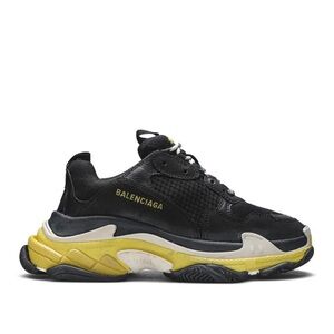 Balenciaga Triple S Sneaker in Black & Yellow